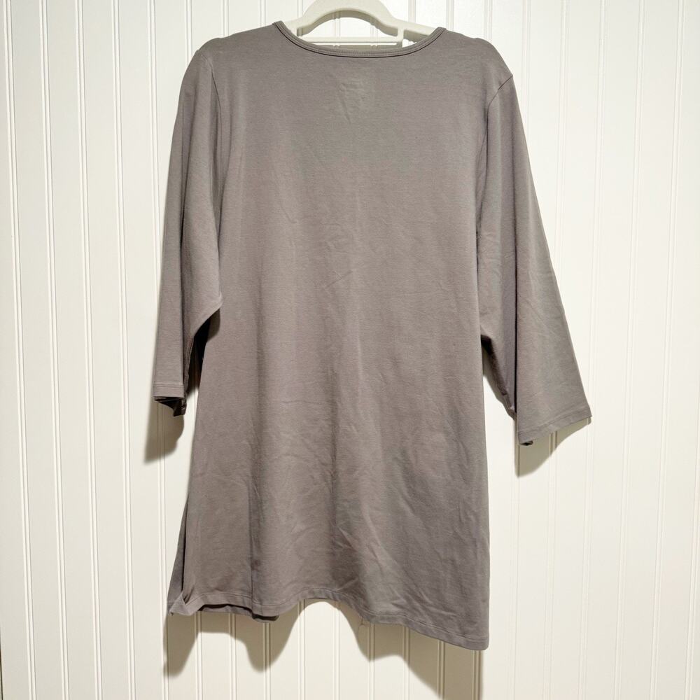 Torrid Gray Foxy V Neck Zip Front Tee NEW Plus Size 4X - Picture 6 of 6